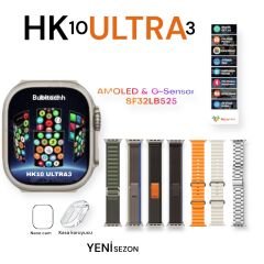 Bubitechh Hk10 Ultra 3 49M Akıllı Saat 7 kordon ( Erkek) Metal Set