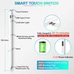 Tablet Telefon Kalemi Manyetik Universal Stylus pen