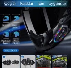 Y20 Max Kablosuz Bluetooth Motosiklet Kask İntercom - Çift Telefon Destekli IPX6 Su Geçirmez