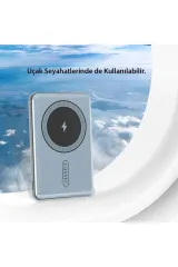 Earldom PD12 Magsafe Manyetik Kablosuz Power bank - 5000mAh