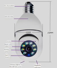 WiFi Panoramik Akıllı Kamera 360° Görüş ve Güven | Eviniz İçin Kesintisiz İzleme ve Akıllı Güvenlik