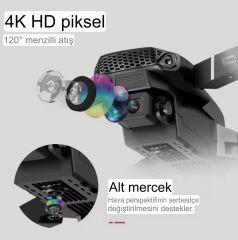 E88 Pro 4K HD Kamera Drone – Katlanabilir ve Taşınabilir Hava Çekim Cihazı