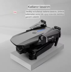 E88 Pro 4K HD Kamera Drone – Katlanabilir ve Taşınabilir Hava Çekim Cihazı