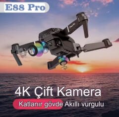 E88 Pro 4K HD Kamera Drone – Katlanabilir ve Taşınabilir Hava Çekim Cihazı